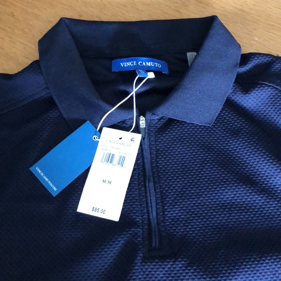 NWT Men's Vince Camuto Zip Polo Shirt - Picture 2 of 10